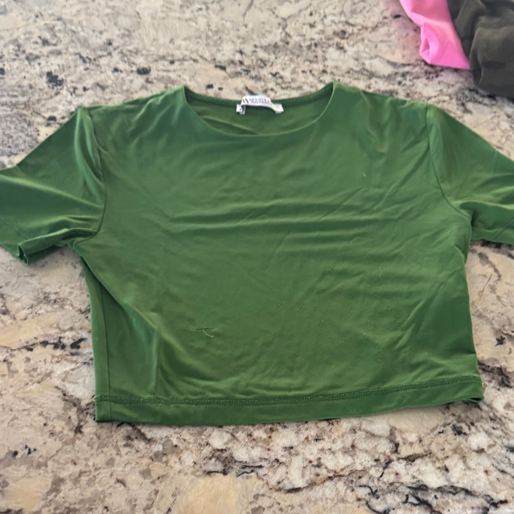 Zara Green Crop Top